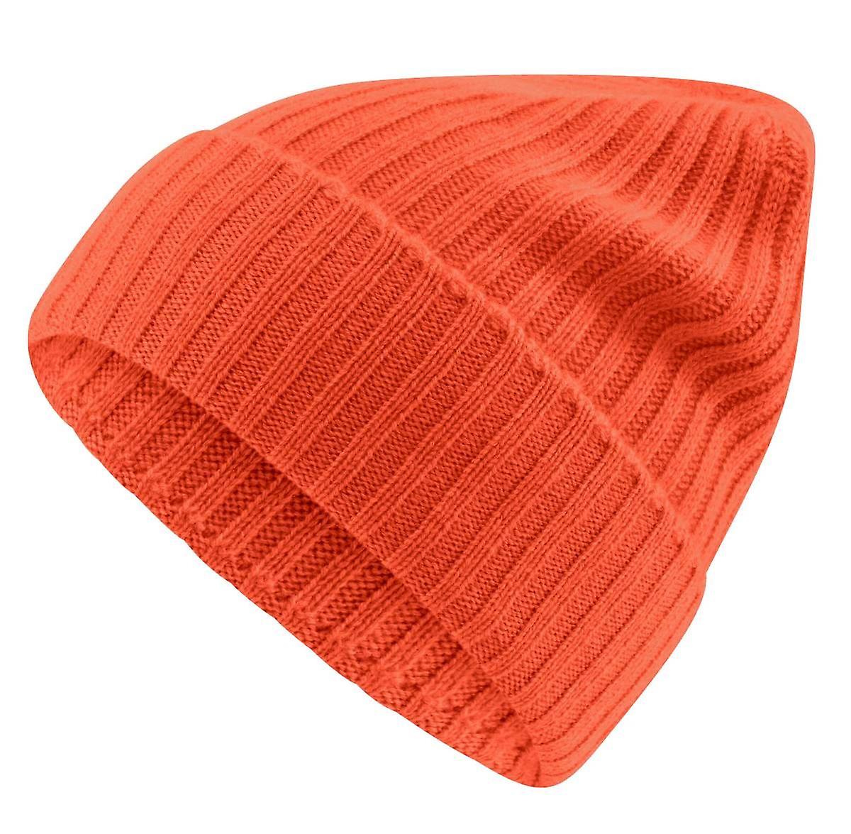 Falke Ribbed Cashmere Beanie - Pumpkin Orange