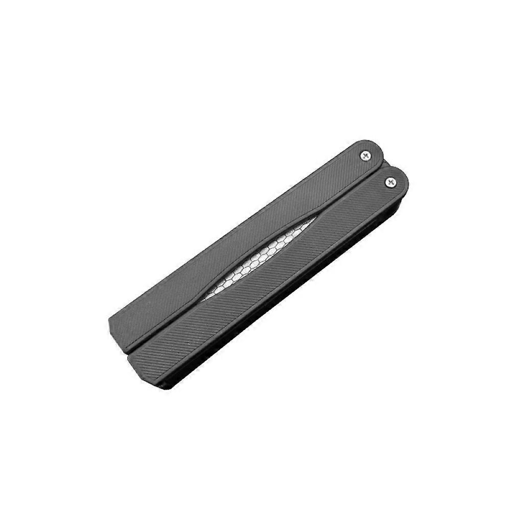 2pcs Double Grit Folding Diamond Sharpener - Black 13*3cm