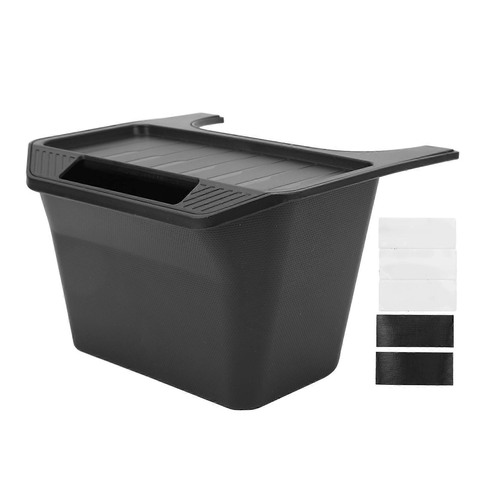 Rear Center Storage Box Large Capacity Black Neat Storage Center Console Insert Organizer Replacement For Tesla Model Y NO.62217