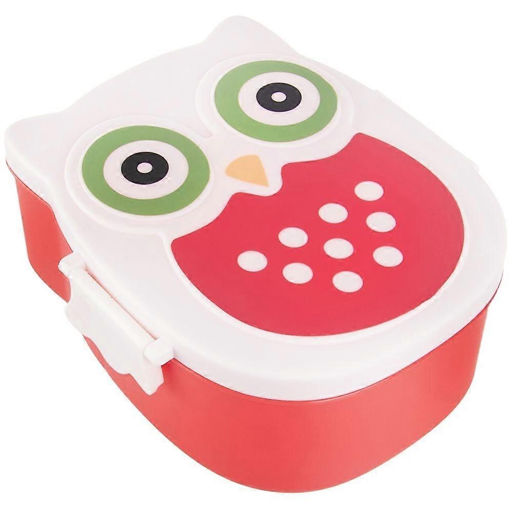 Uil lunchbox met twee compartimenten en vleugeltondeuse voor kinderen