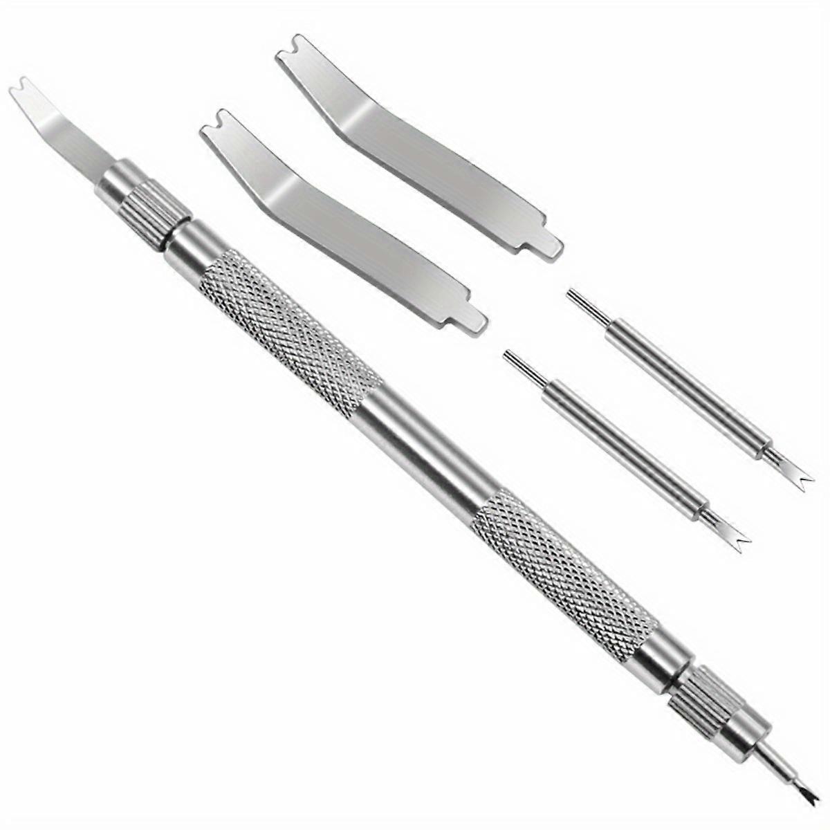 Spring Bar Watch Link Remover Tool Kit - Easy Watch Band Adjustment and Sizing with Instruction Manual - Durable Stainless Steel Construction, No Asse