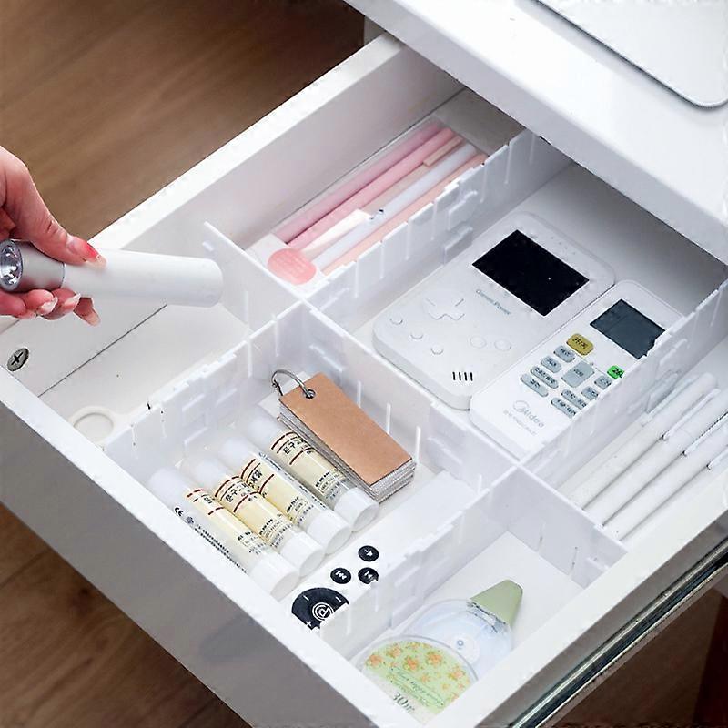 15pcs/set Large Capacity Multifunctional DIY Drawer Partition Board - Adjustable, Customizable, Space-Saving Storage Solution for Kitchen, Bathroom, B