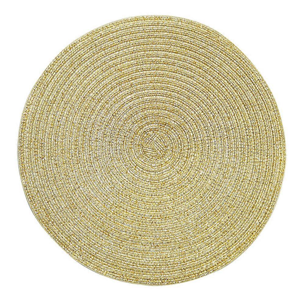 Sets de table tissés Grand set de table rond Vaisselle à manger Dîner lavable