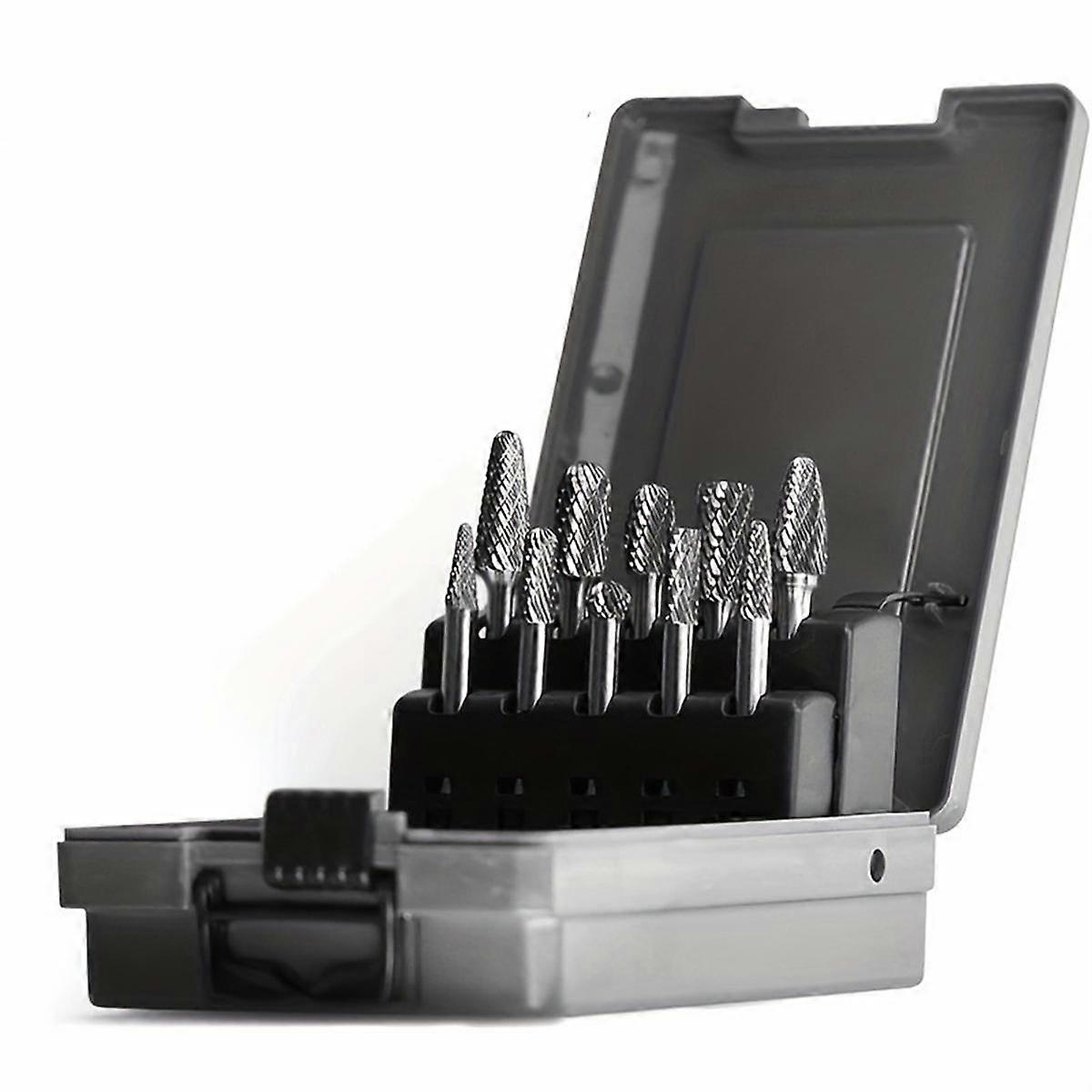 1/4 Carbide Burr Kit 1/4 Shank Die Grinding Bit Drill Bit for Metal Rotary Tool File Welding Wood Stone Deburring