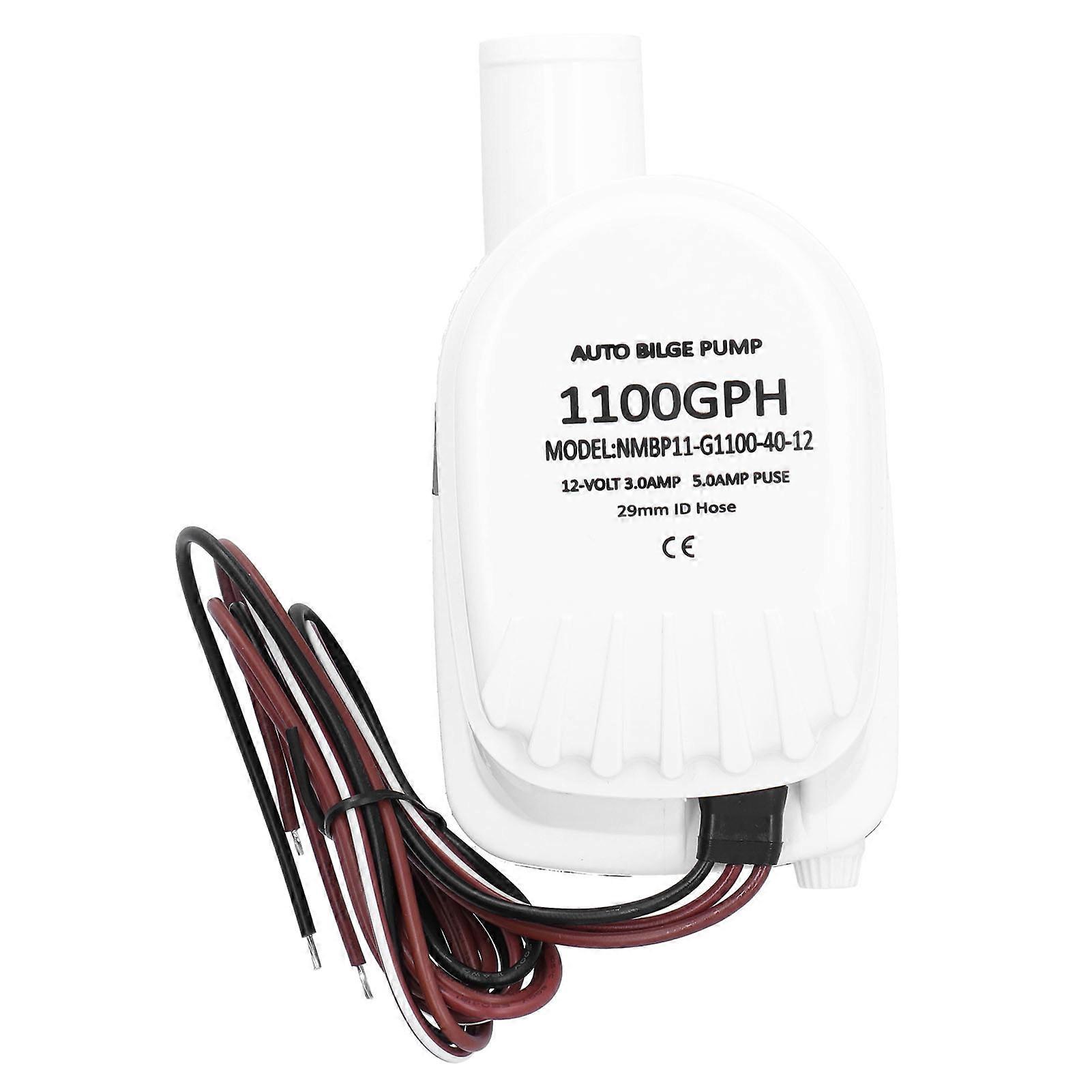 12V 1100GPH Automatic Submersible Boat Bilge Water Pump High Efficiency BuiltIn Float Switch