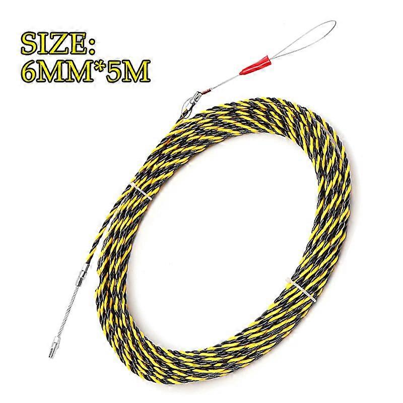 6mm 5/10/15/20/25/30/50M Cable Push Puller Threader Electrical Wire Cable Guide Device Running Puller Lead Construction Tool Set
