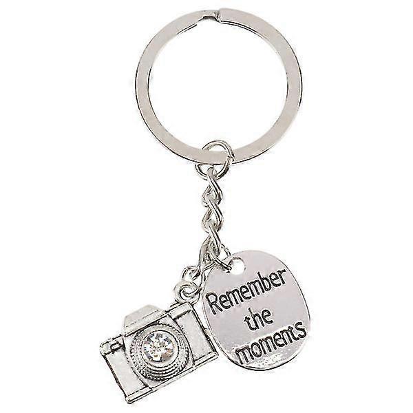 1pc Camera Letters Keychain Creative Chic Key Pendant Graduation Gift Silver