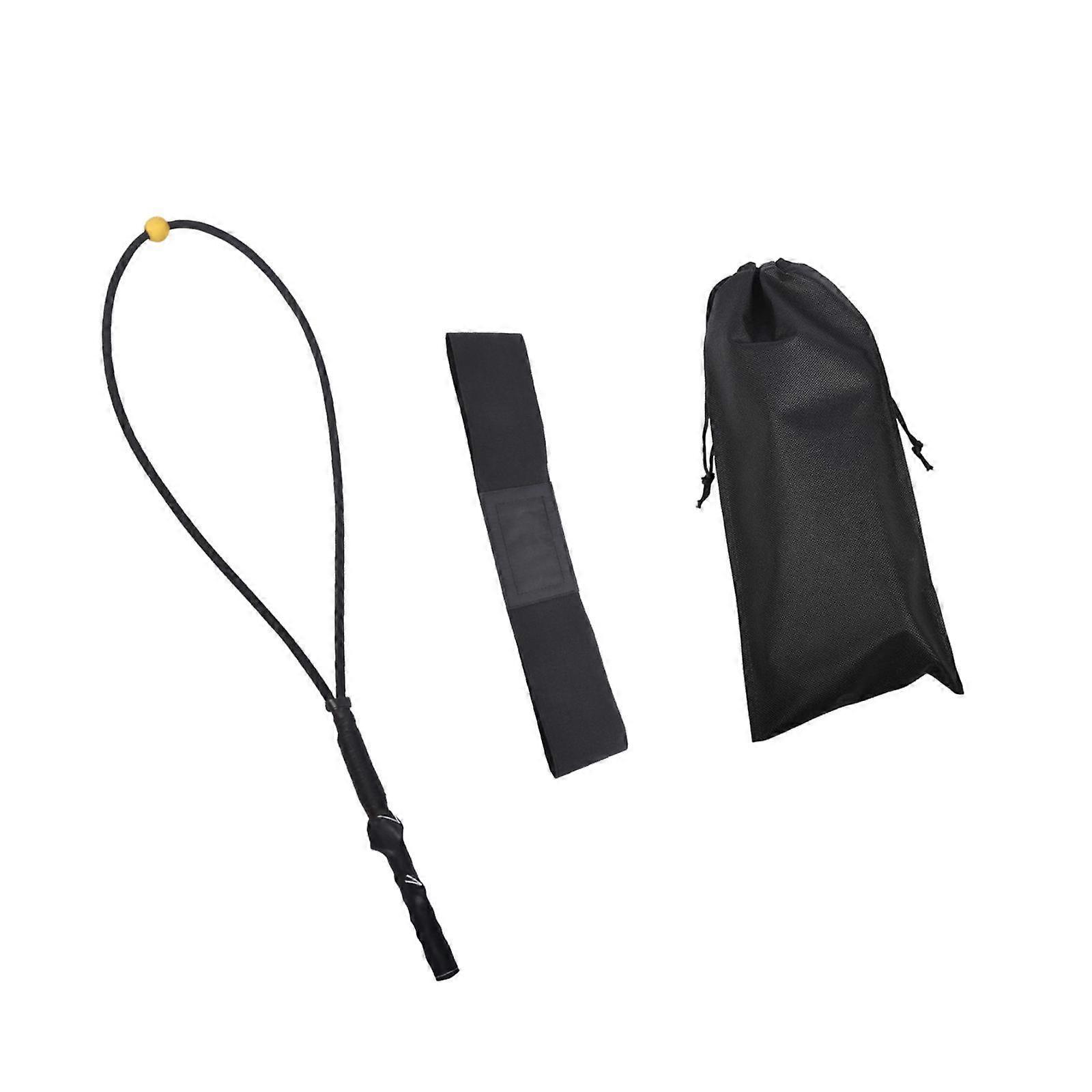 Golfsvingträningsrep Bekvämt grepp för nybörjare inomhus utomhus vuxna svart