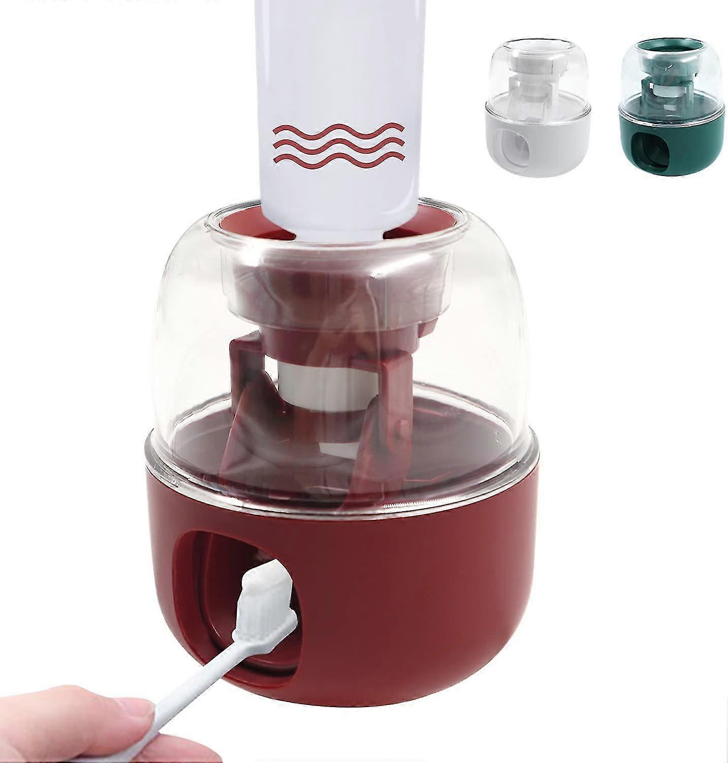 Pumpkin-shaped Automatic Toothpaste Squeezer (red)