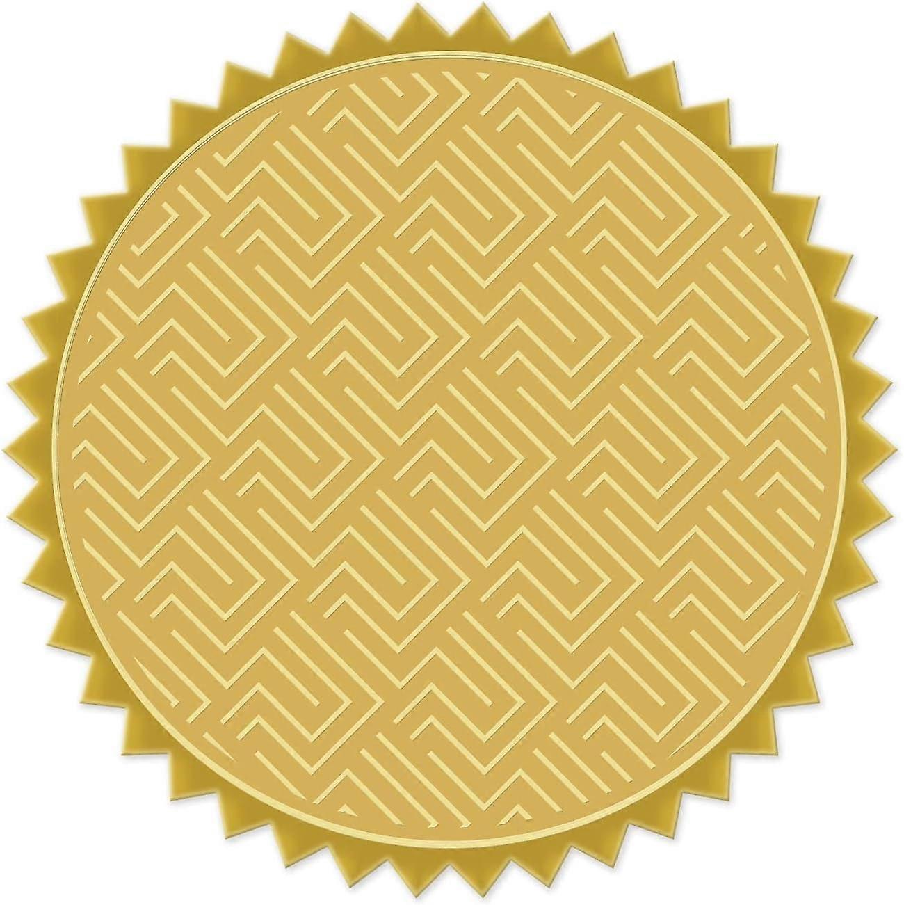 2 Round Self Adhesive Embossed Stickers 100pcs for Invitations Certification Graduation Notary Seals Corporate