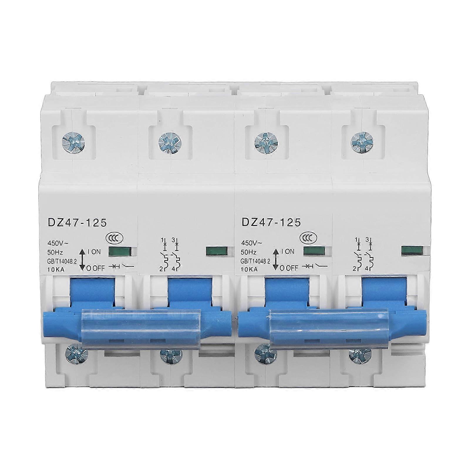 Interlock Circuit Breaker 10KA Breaking Capacity Rail Installation Mini Dual Power Manual Transfer Switch AC450V 100A