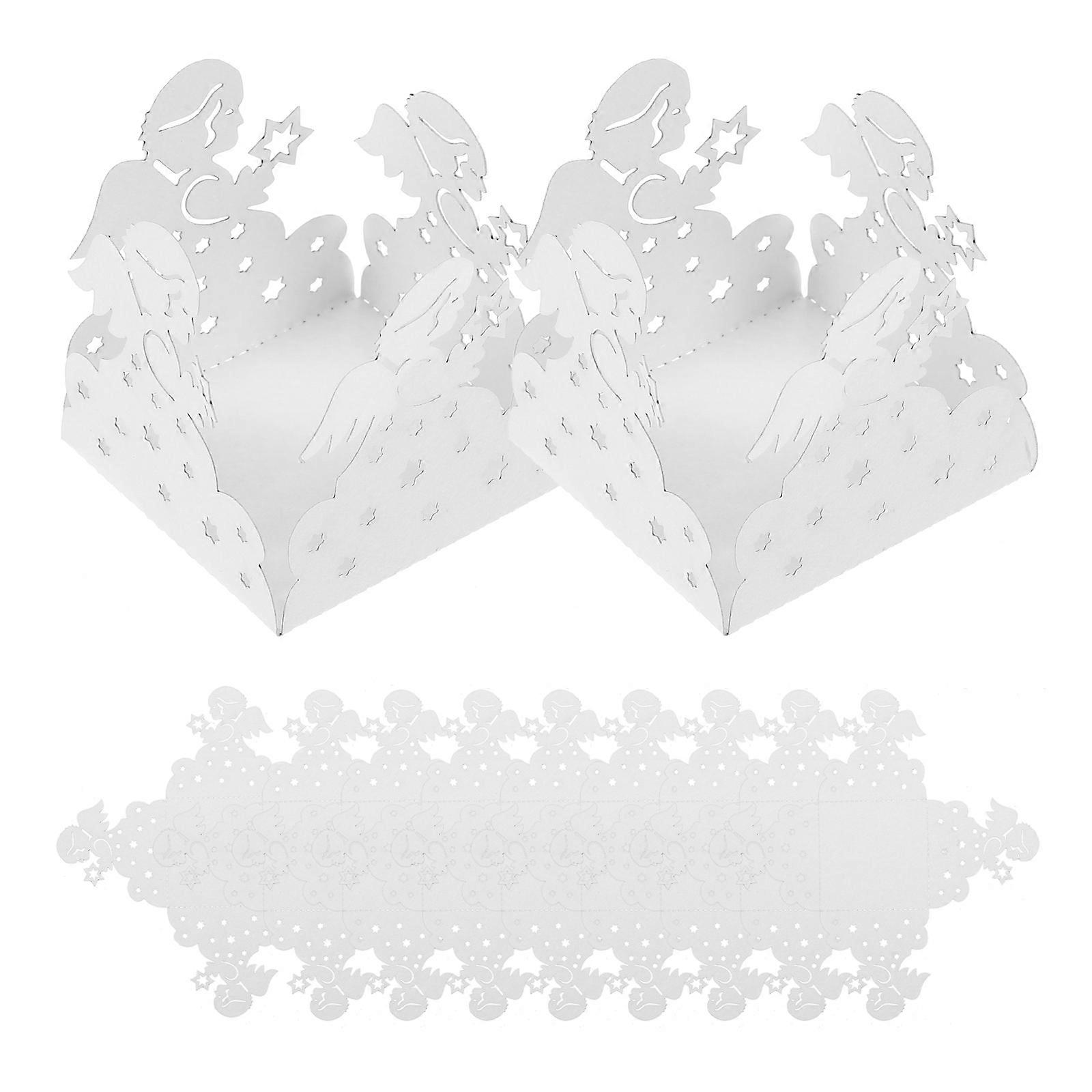 50Pcs Chocolate Paper Wrappers Candy Cups Baking Cups Angel Pattern Truffle Cups Candy Wrappers
