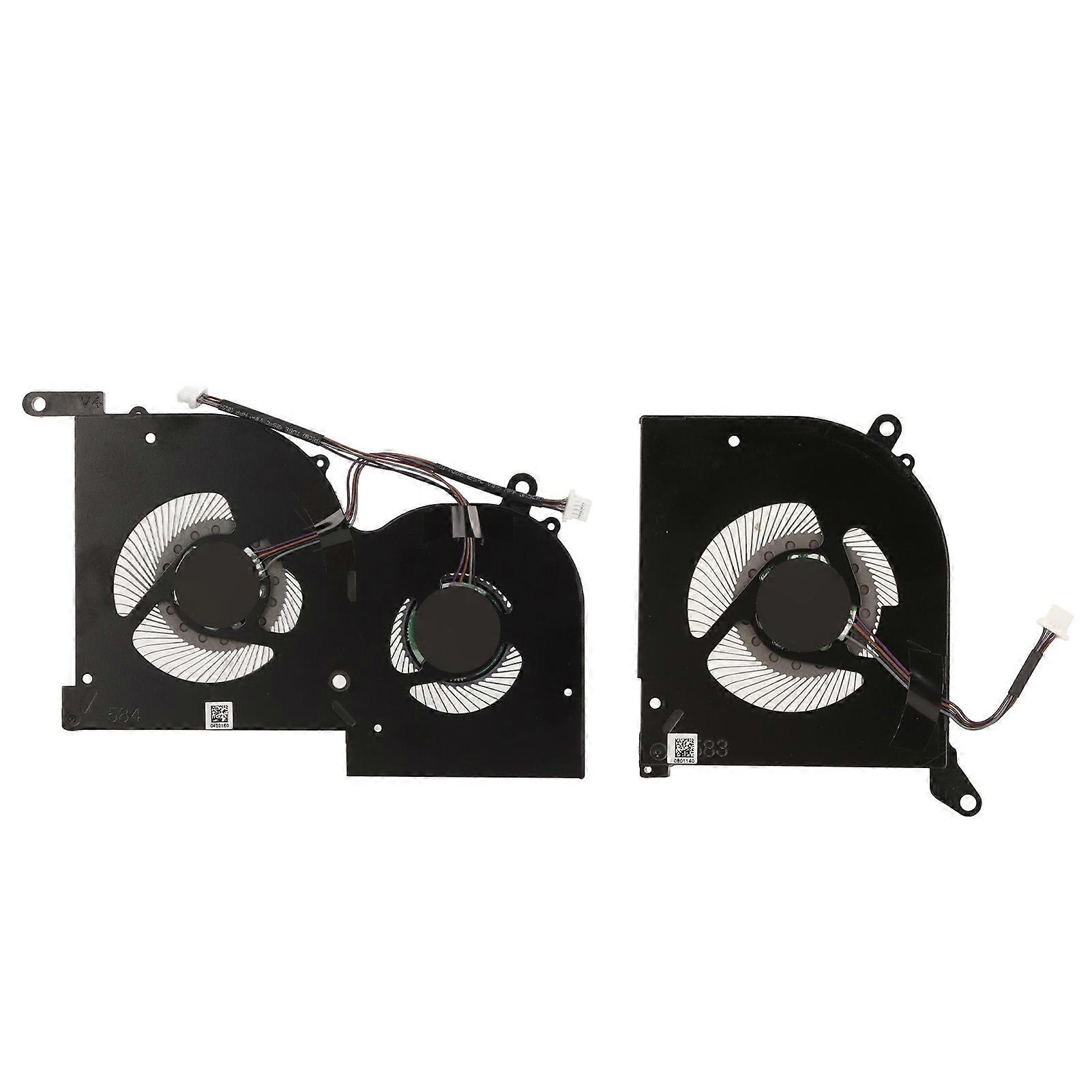 For MSI GS66 Cooling Fan 4pin Connector Aluminum Alloy Easy Connection Laptop Cooling Fan for 10SD 10SGS 10SFS 10SF 10SE CPU and GPU Fan