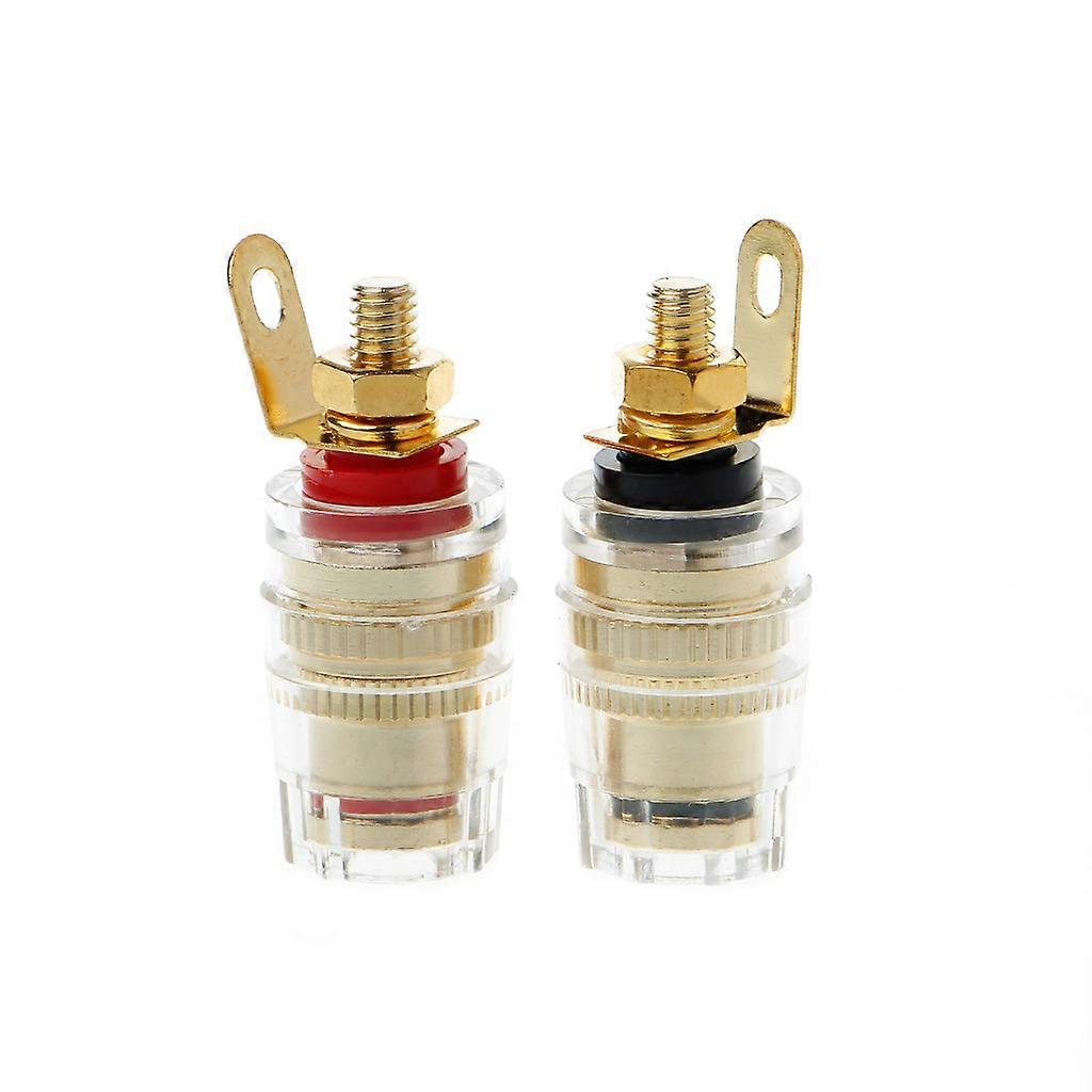  2Pcs insulation safety 4mm banana plug socket jack panel mount terminal