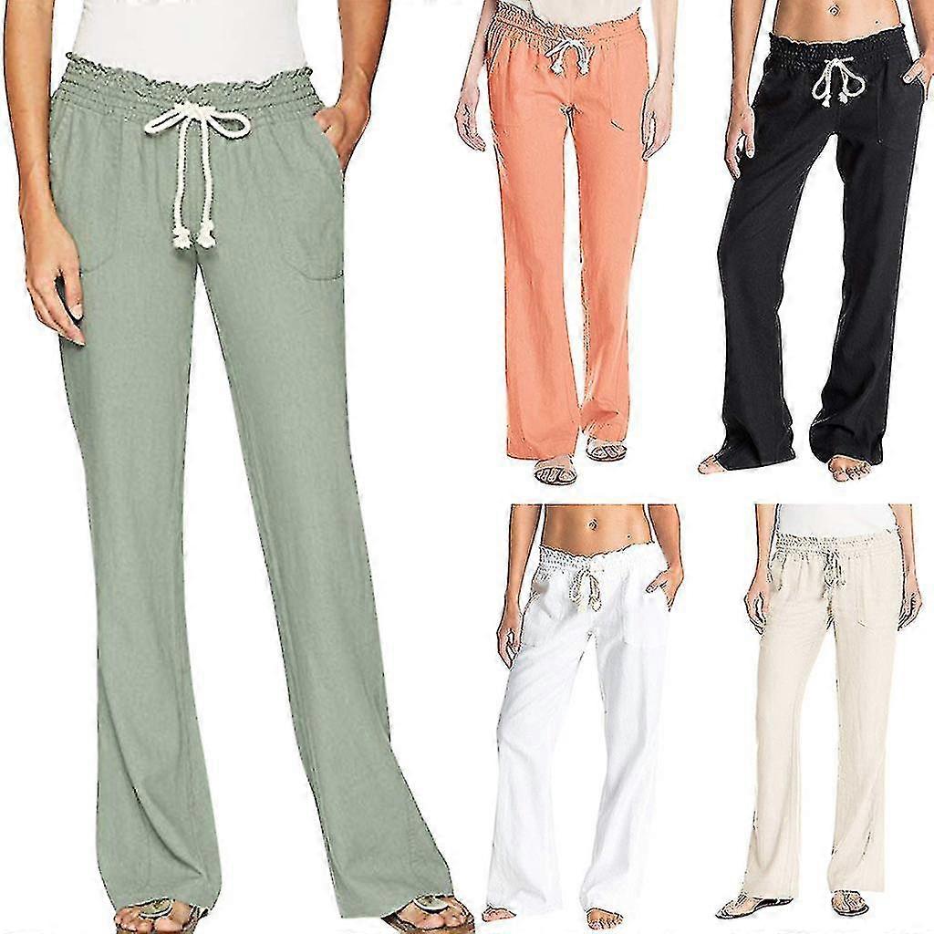 Women's Cotton Linen Pants Beach Pant