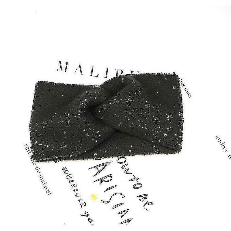Headband Women, Solid Knitting Cross Knot Woolen Warm Headbands
