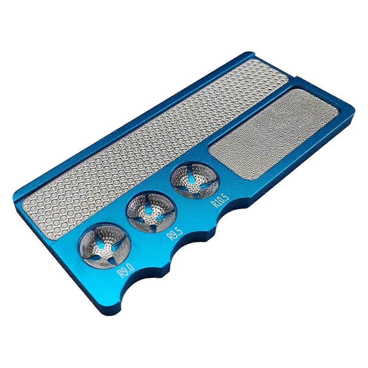 Tip Tool Professional Pool Tip Radius Shaper & Flat Scuffer Shape & Scuff Carom Snooker Pool Cue Tip Accessories Blue