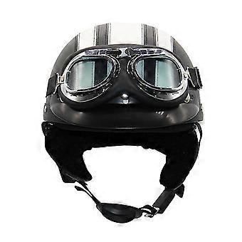 夏のオートバイ軽量レザーレトロハーレーヘルメット安全