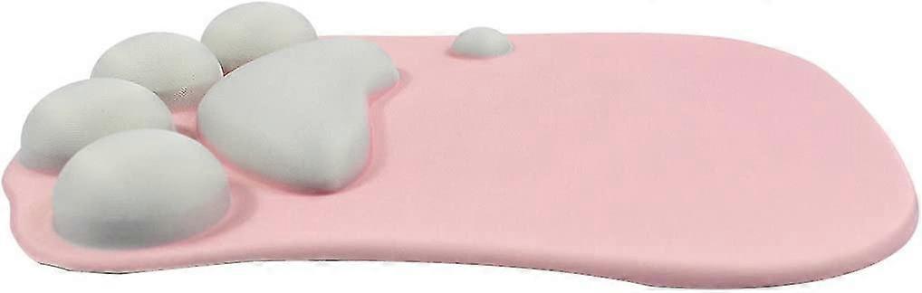 Gaming Mouse Pad With Gel Wrist Pad, Cute Cat Wrist Wrist Silicone Soft Wrist Rest Cushion (pink)