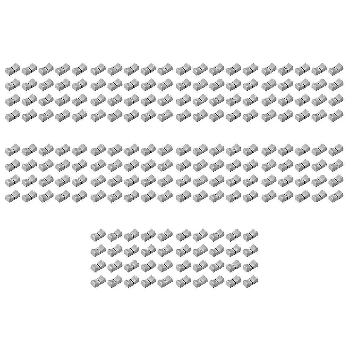 200Pcs 24mmx11mmx10mm Console Mixer Slider Fader Knobs Replacement for Potentiometer Gray Knob Blac