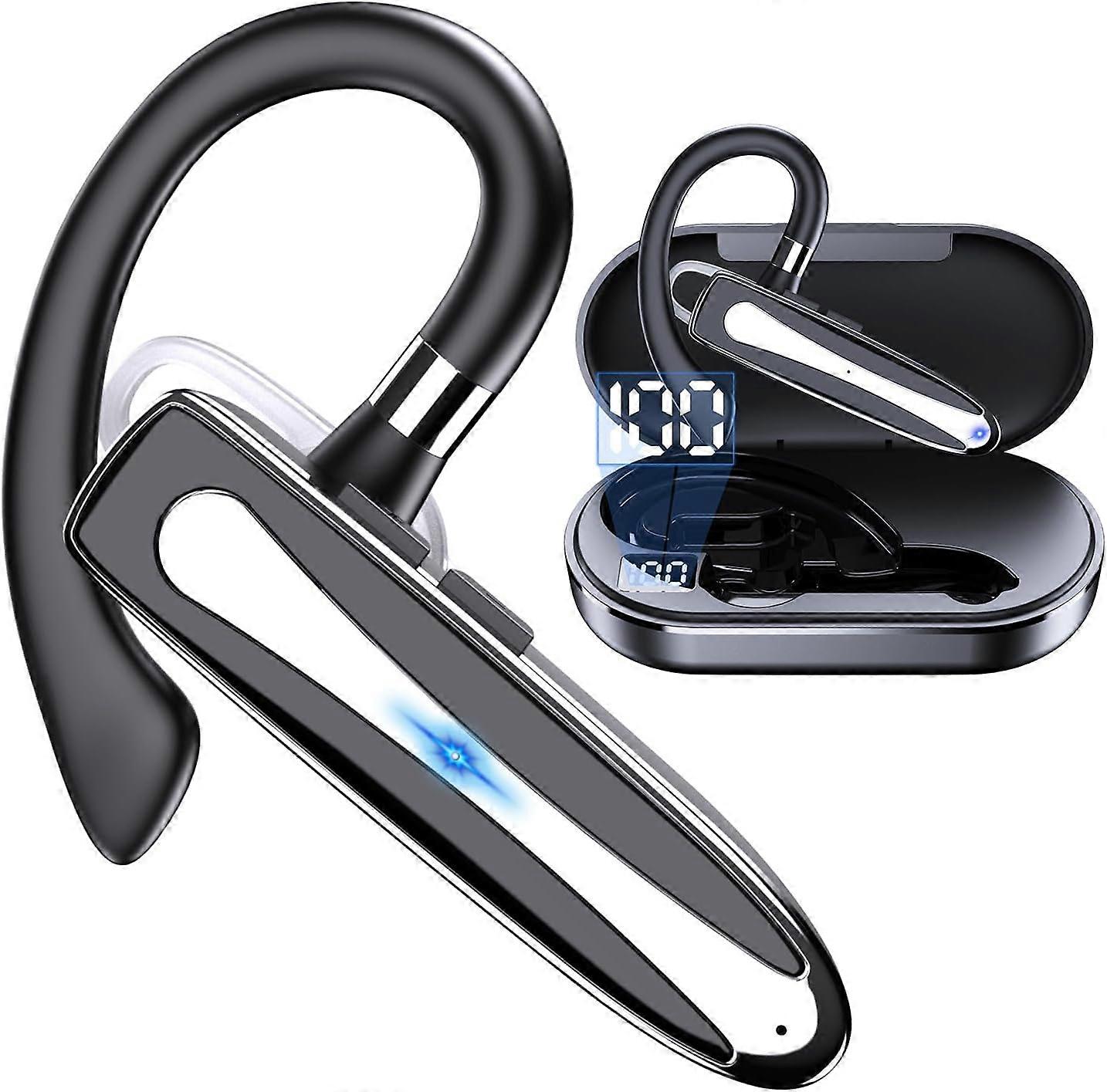 Wireless Earpiece for Cellphone, Bluetooth Headset Wireless Headphone with Charging Case, Mic for Office Driving, Hands-Free Earphones Compatible with