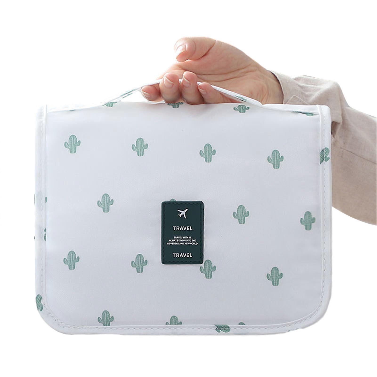 Portable Twill Cosmetic Bag Large Capacity Lightweight Toiletry Bag for Outdoor Traveling