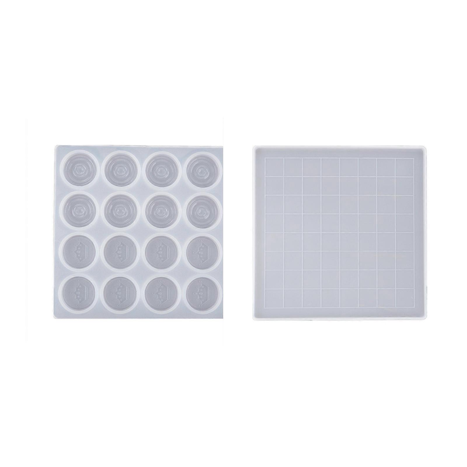 DIY Chess Board Moule en silicone Multi-usage Réutilisable Moule d’échecs Fait à la main Jeu de famille Artisanat