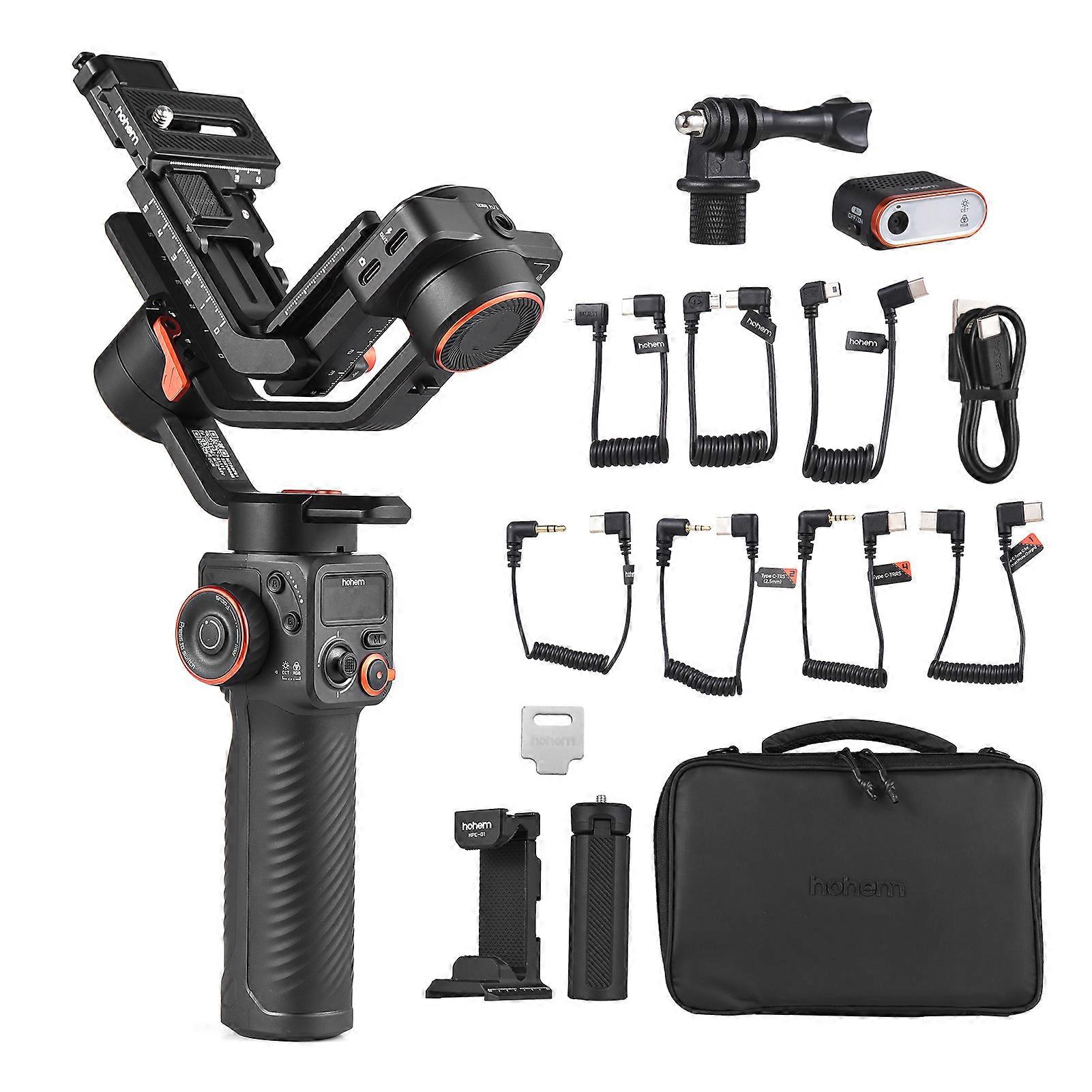 hohem iSteady MT2 Kit 3-Axis Camera Stabilizer Gimbal Stabilizer for Smartphone 1.2kg/2.64lbs Payload Support BT Connection with AI Vision Sensor & Fi