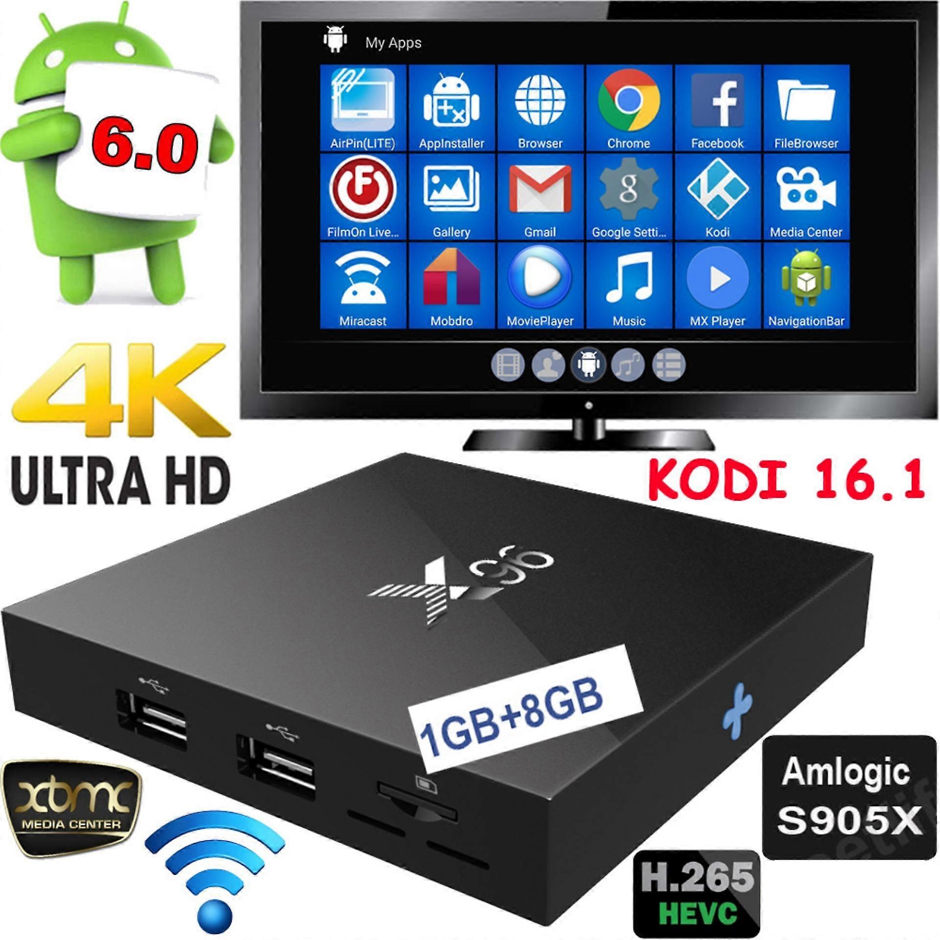 X96 TV Box Android 6.0 S905X Quad Core 4K 1G DDR 8G WiFi HD US