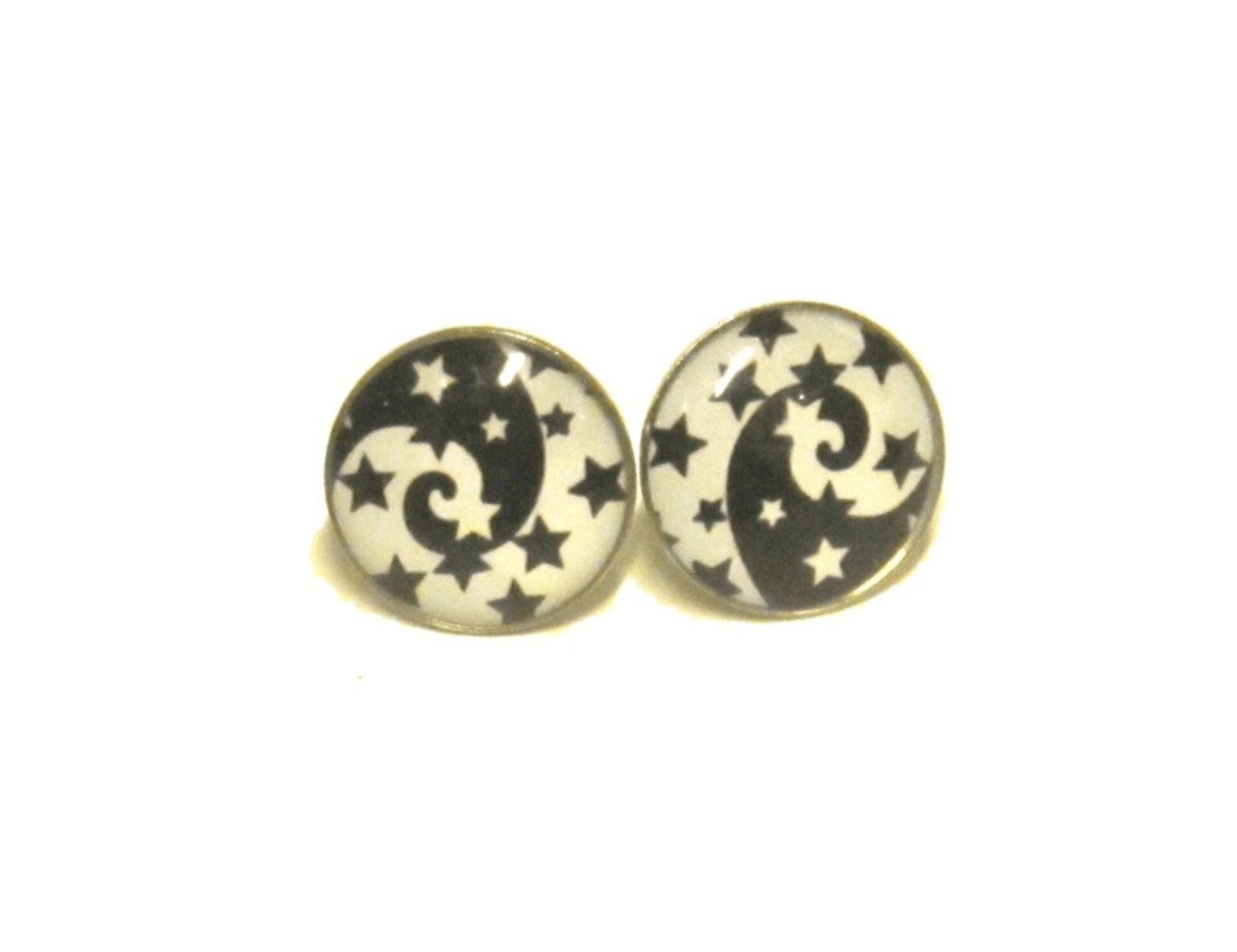 Button earrings - Stars