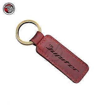 Motorcycle Keychain Motocross Cowhide Key Ring Fits for TVS