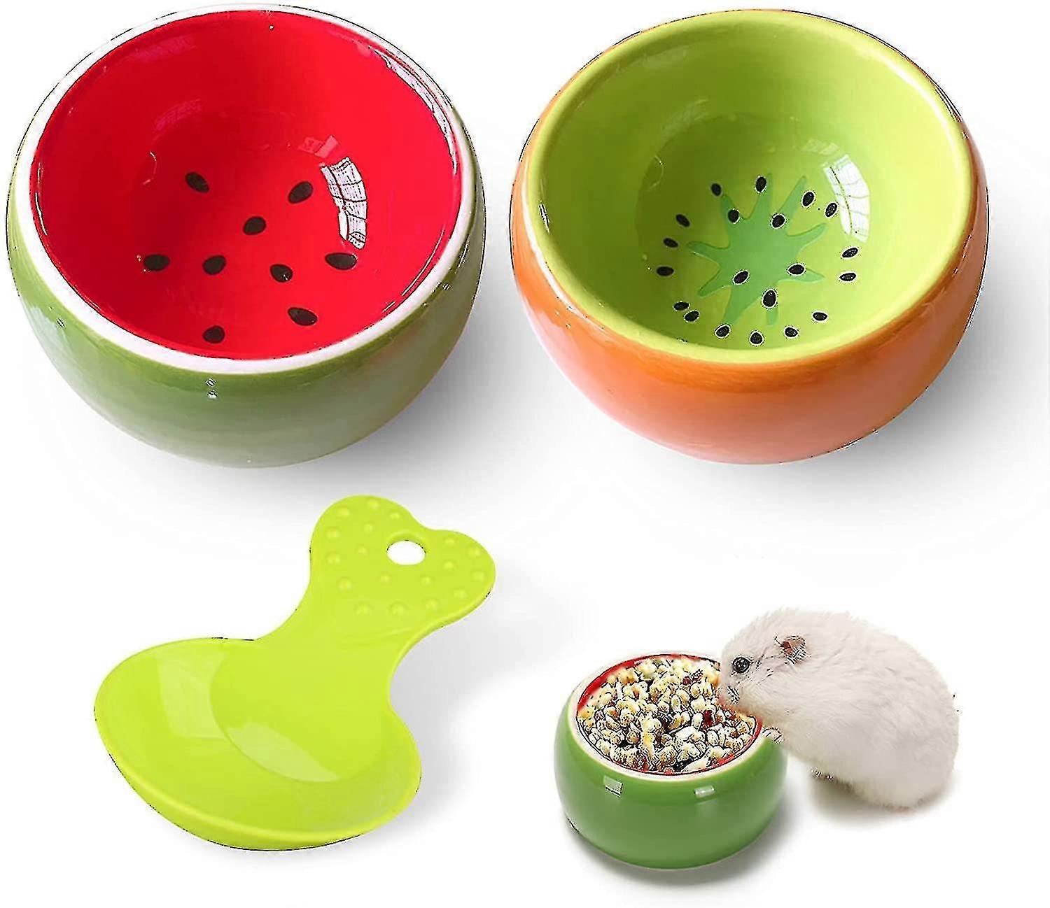 Hamster Bowls Hamster Bowl Ceramic Prevent Chewing Hamster Feeding Bowl 2 Pack