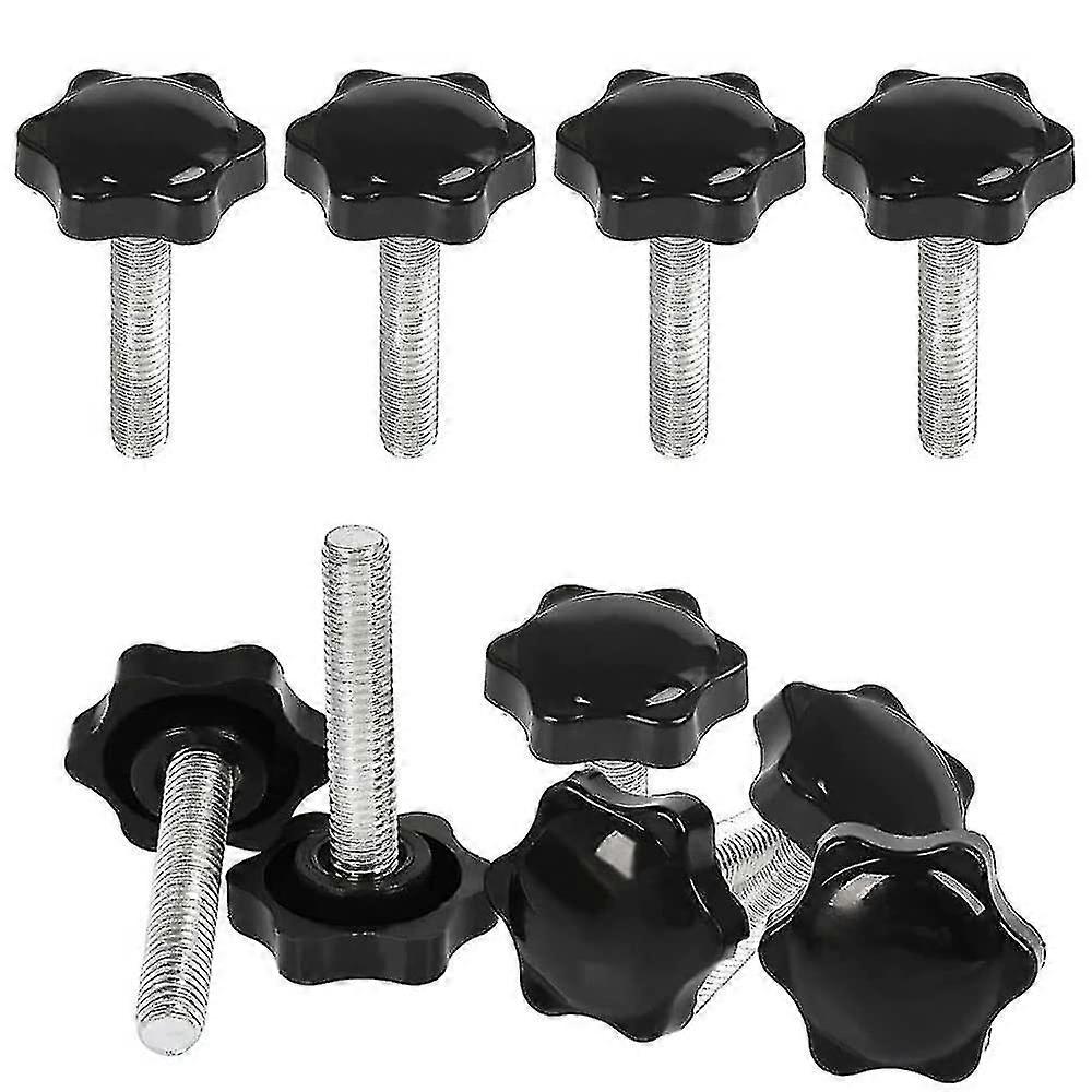 10 Pcs M8x40mm Clamp Knobs Knurled Head Screws,threaded Hand Knob Star Nut Clamp Bolt Thread Clamp Knobs Thread With Handle Grip Clamp Screw Plastic S
