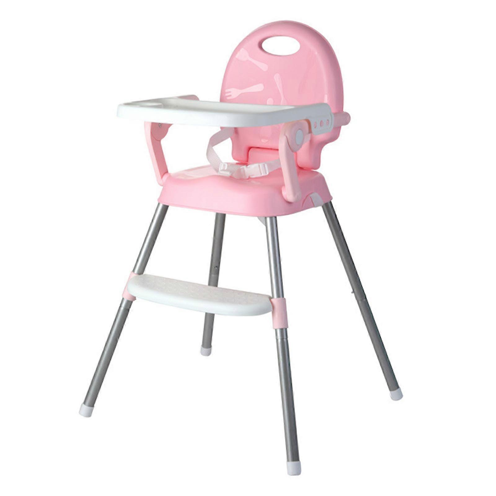 Baby High Chair Light Weight Portable Tabletalk Highchair Extendable Food Eating Chair Pink