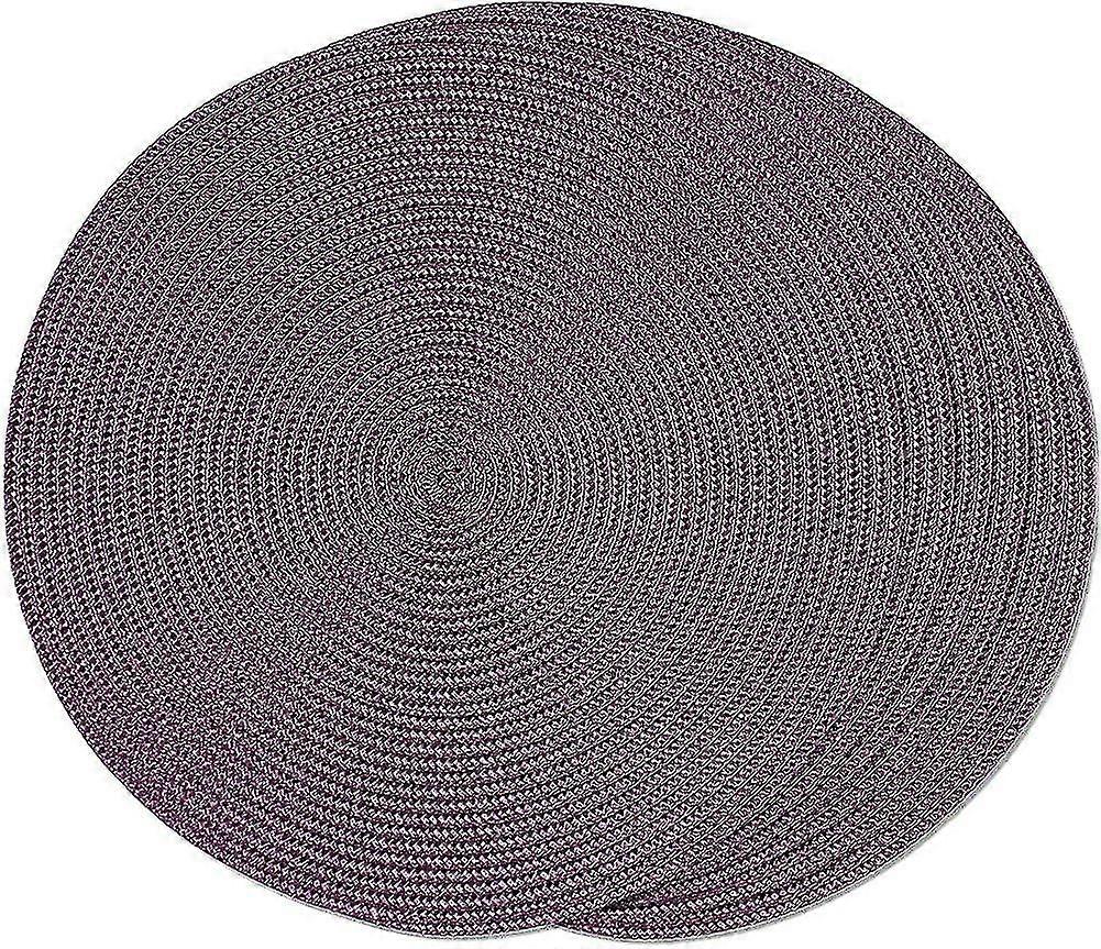 Round Braided Placemats Set Of 6 Table Mats For Dining Tables Woven Washable