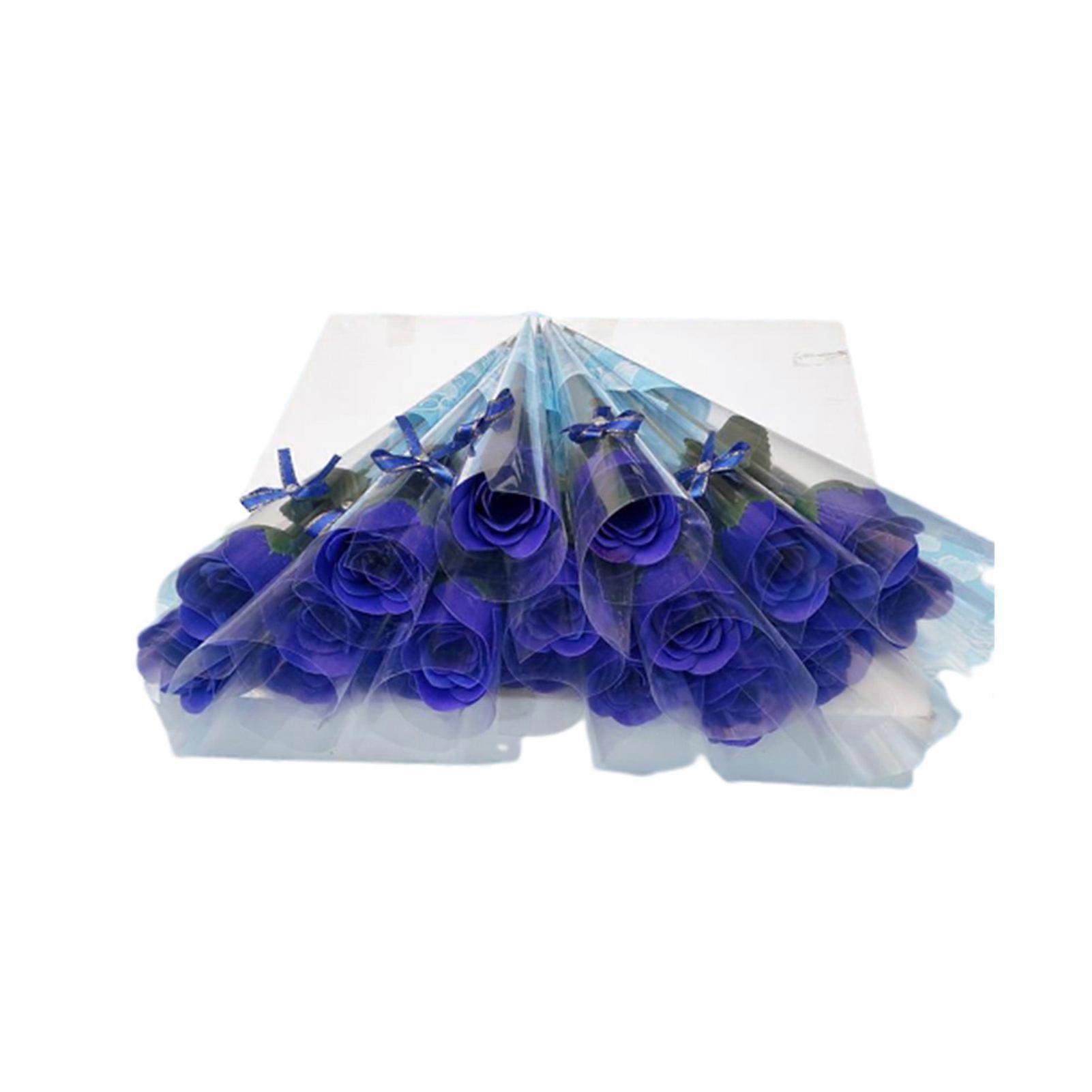 Creative 10 Pcs Single Stem Artificial Rose Soap Made Flowers Decoration Gift