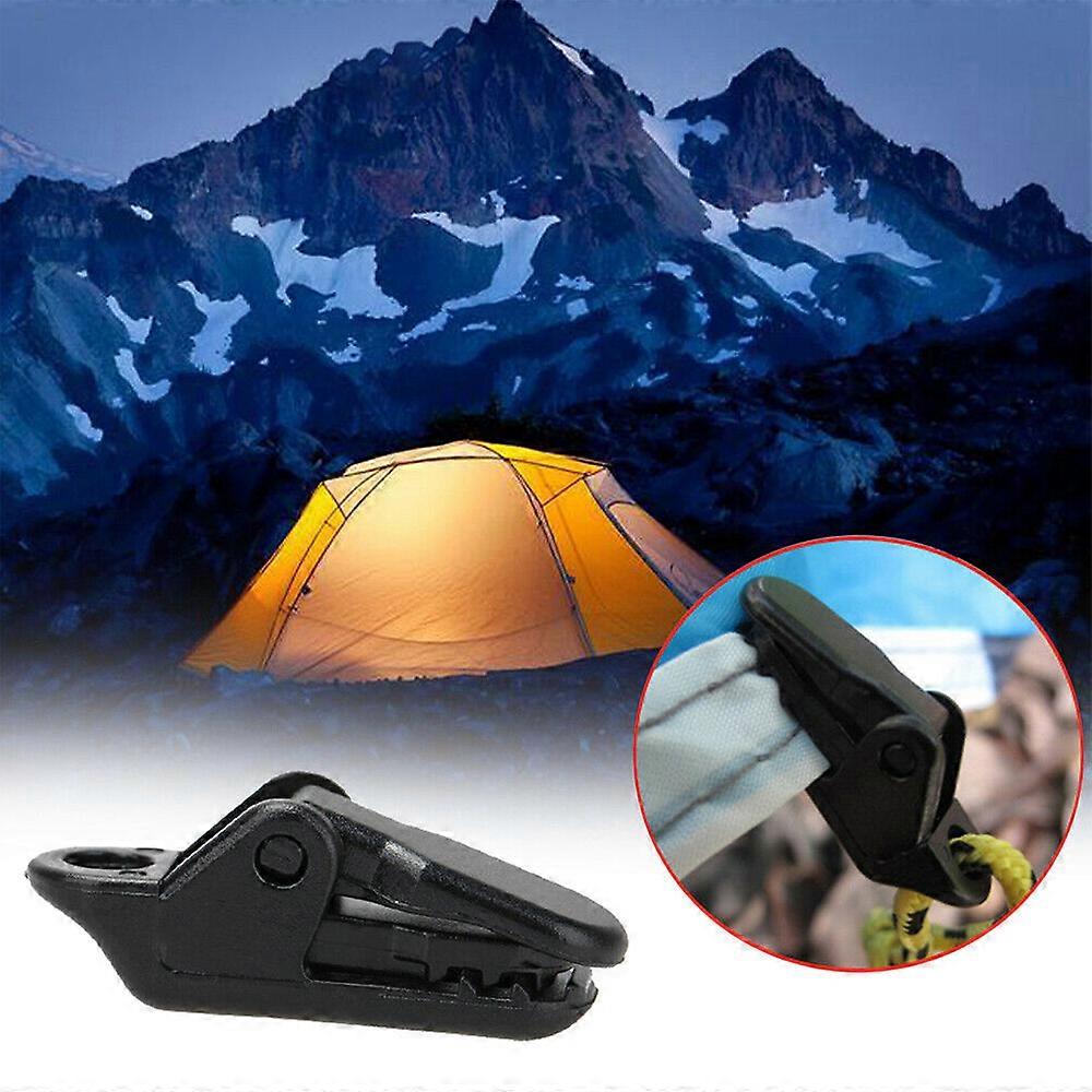 Tent Awning Clamp Tarp Clips Snap Hanger Camping Survival Tighten Clip