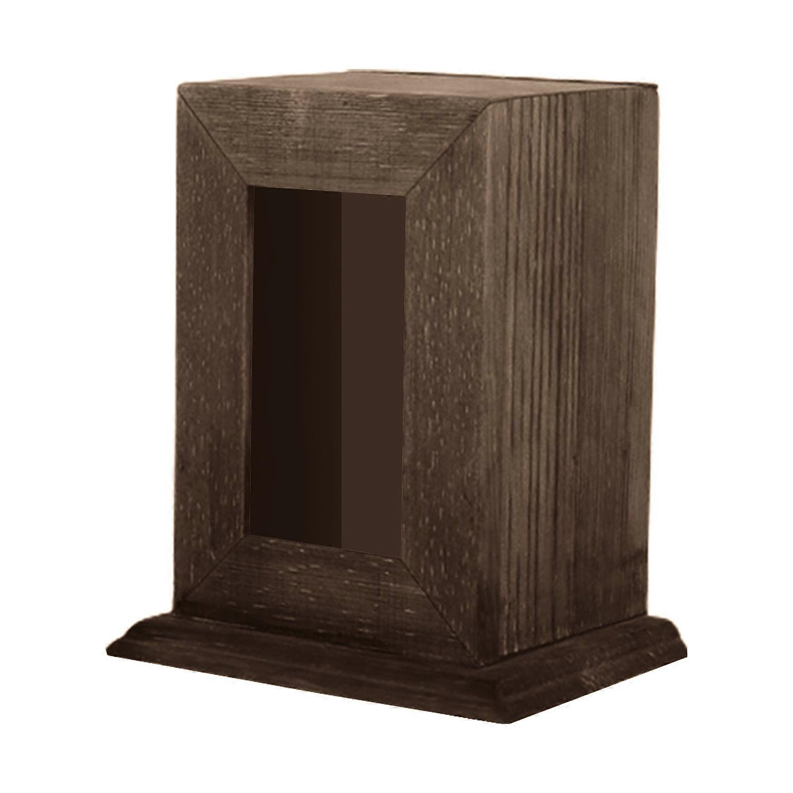 Pet Souvenir Urn with Photo Frame Design Sturdy Construction Durable Pet Wooden Memory Box Pet Supplies KAESI