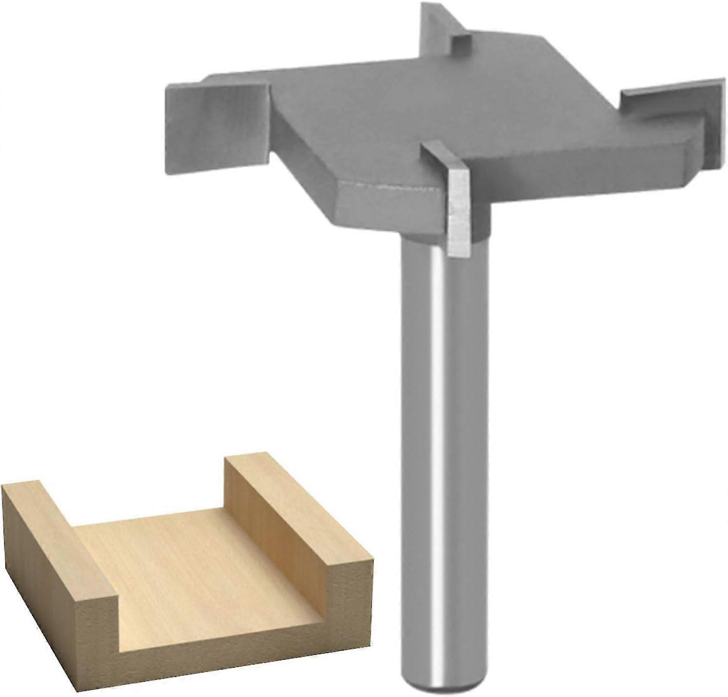 Cnc Spoilboard Surfacing Router Bit, 4 Wings 6mm Shank Slab Flattening Planing Bits 40mm Cutting - q36/YY