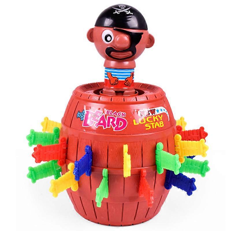 Pirate Funny Barrel Novelty Toy Bucket for Kids and Adults Random Game Tricky Spoof Game Lottery Game Lucky Stab Toys Party Game Interactive Spoof Pi