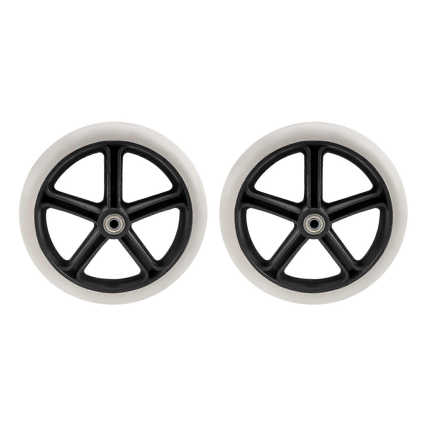 2PCS 200mm (8 inch) Rubber Small Non Marking Wheelchair Wheel Accessories PP Rubber Chair Caster Wh