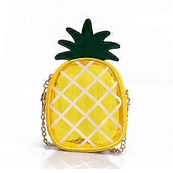 Kvinner ananas form skulder veske hul ut kjeden crossbody frukt bag