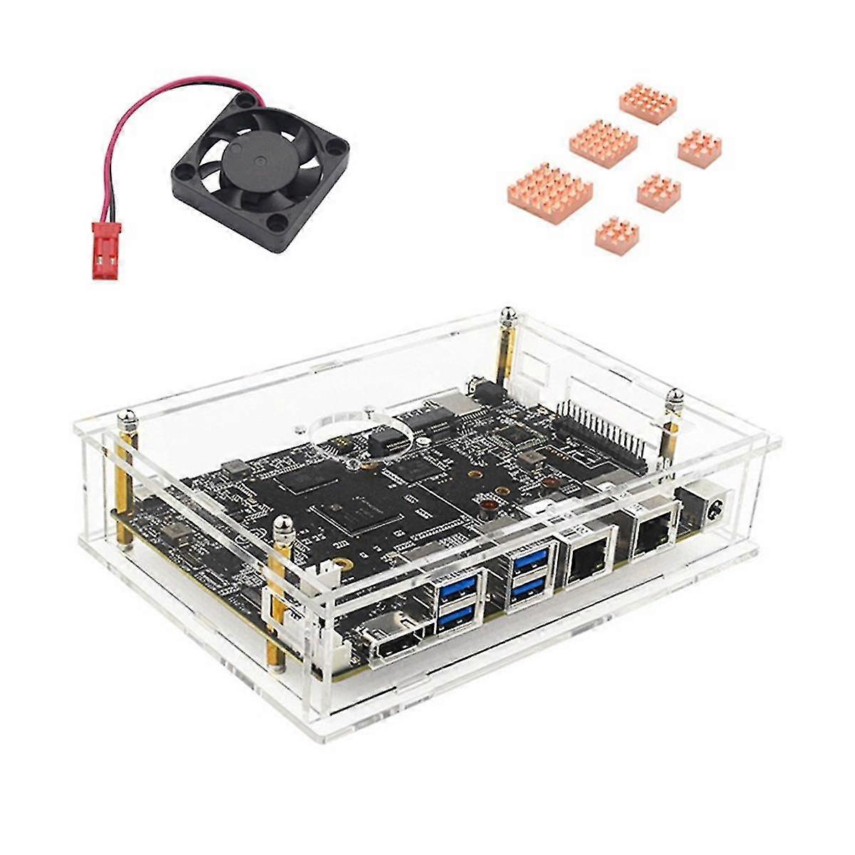 للوحة تطوير Bananapi -f3 + حالة + مروحة + بالوعة حرارة Spacemit K1 8core Risc-V 2G + 8g Emmc 2.4g / 5g Wifi Bt4.2 Board