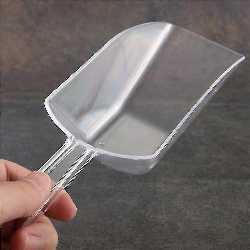 3 Piece Pallet Ice Scraper Shape Plastic Scoop - Transparent