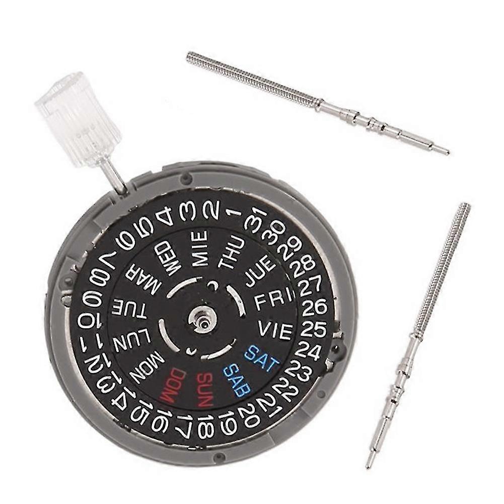 NH36 Automatic Movement NH36A Self-Winding Mechanical Quick Date/Day Setting 3.8 O'Clock Crown 24 J