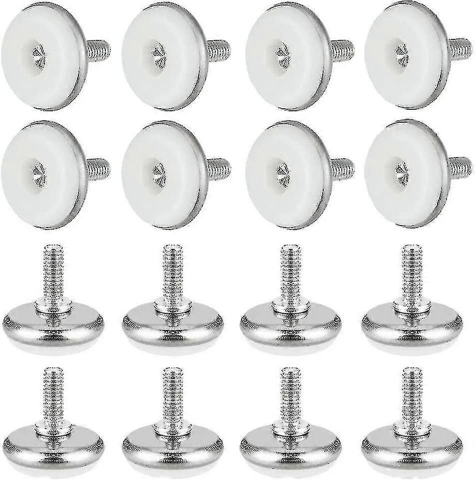 30 قطعة قابل للتعديل جاك القدم البلاستيك والمعادن تسوية قدم مع الجوز M6 * 15 * 30mm، أبيض