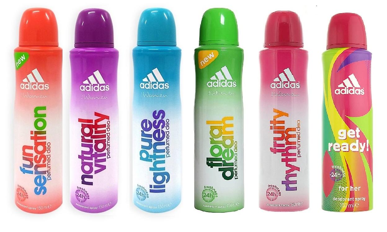 3 x Adidas Mujer Perfume Deo Spray 150ml - Random Mix