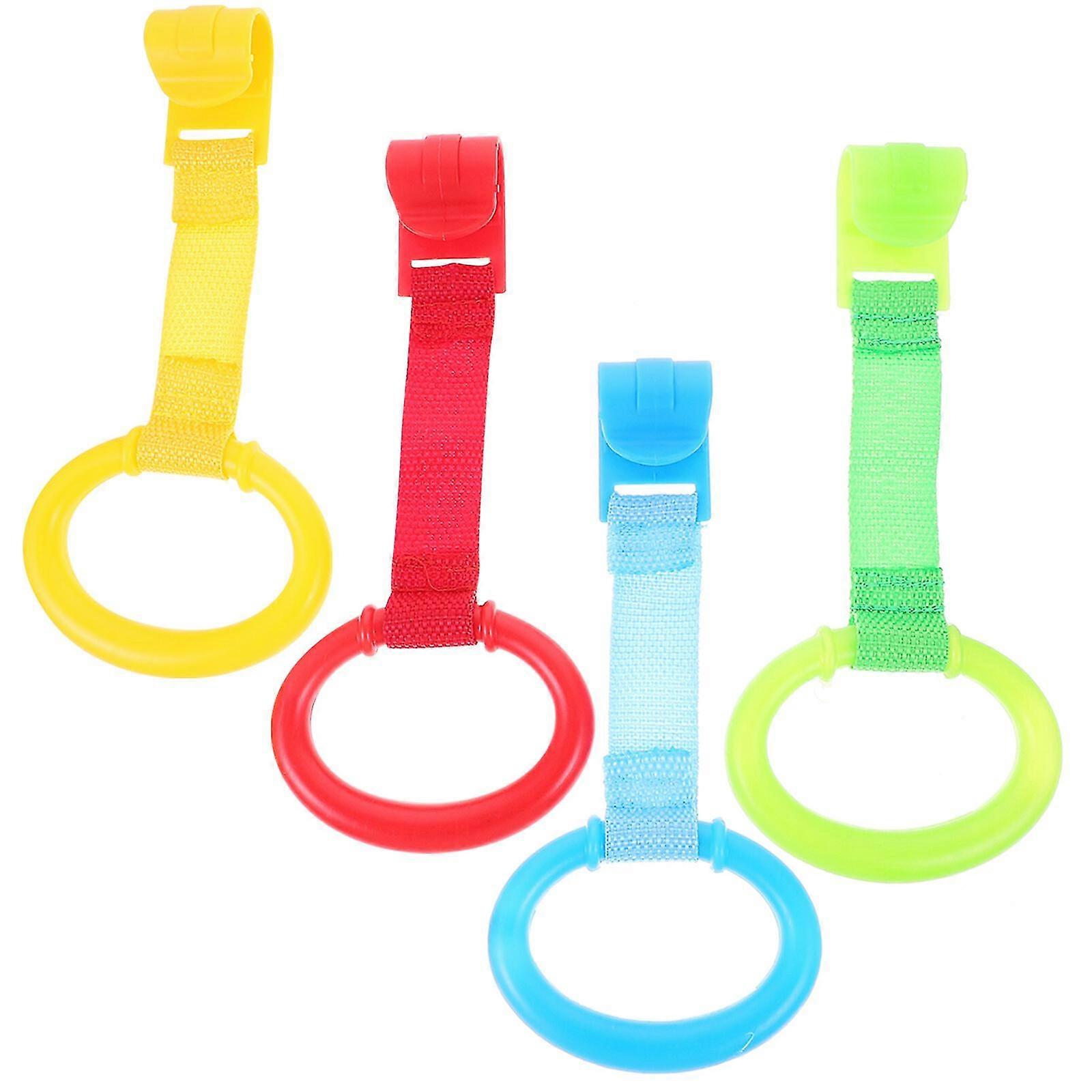 8pcs Colorful Nursery Bed Stand Rings Small Practicing Standing Rings Walking Training Tools
