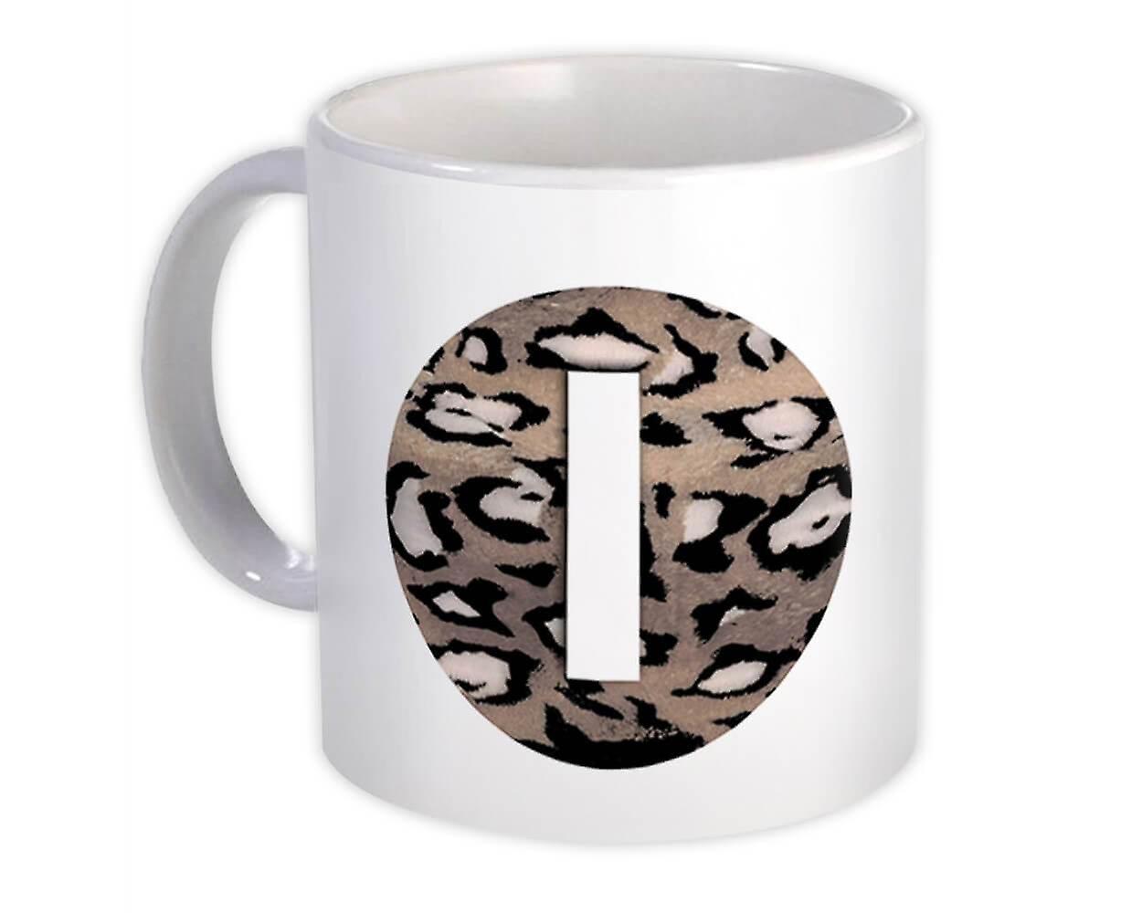 Gift Mug: Monogram Letter I Cheetah