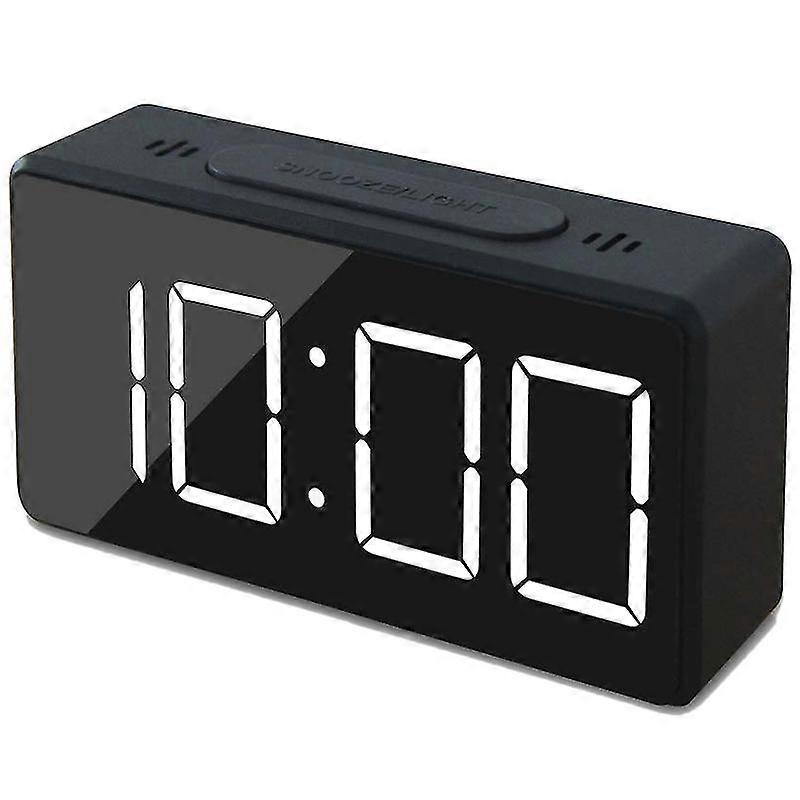 Small Mini Digital Alarm Clock For Travel With Led Time Or Temperature Display, Snooze, Adjustable